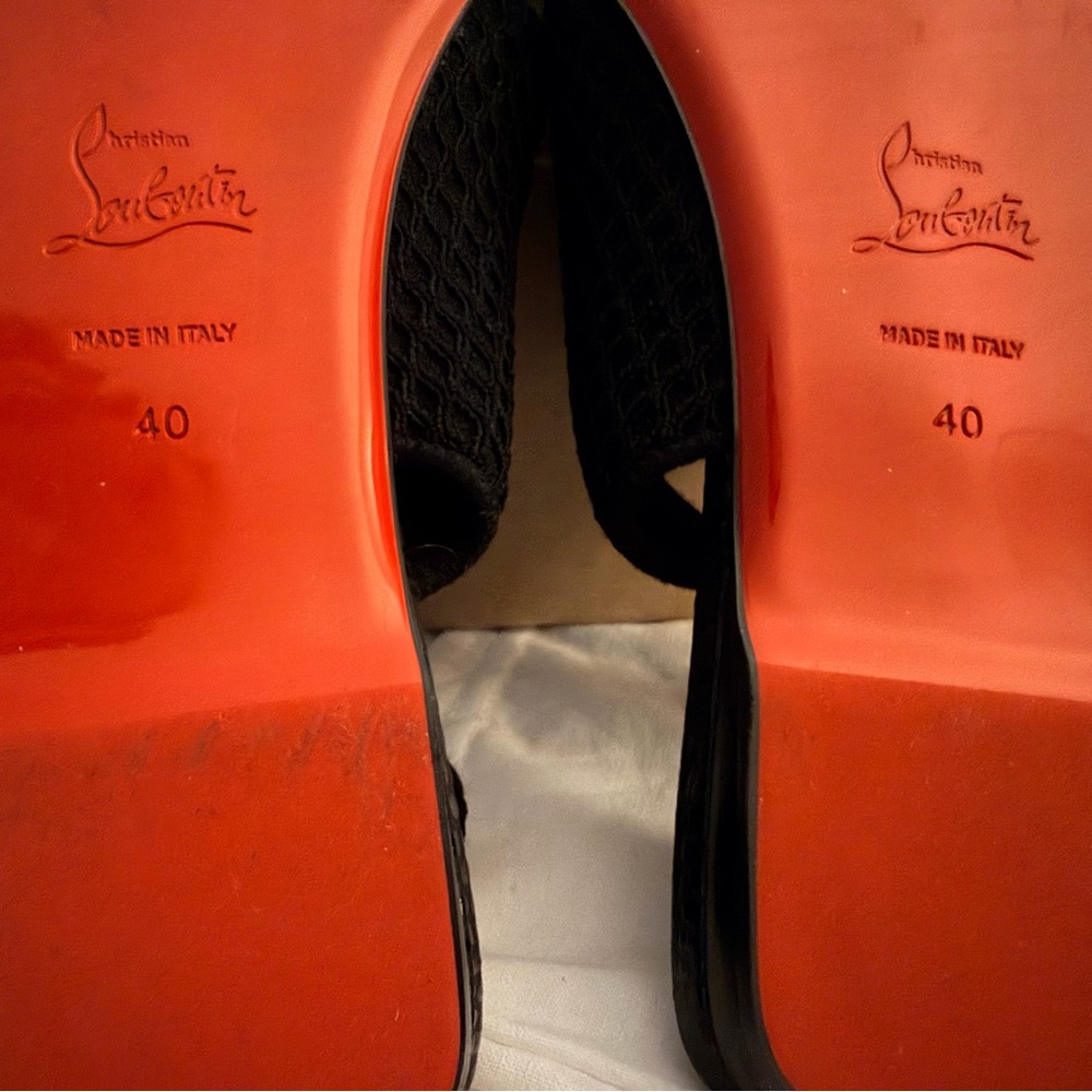 EUC Christian Louboutin Snake Skin Textured Sandals - Picture 4 of 7